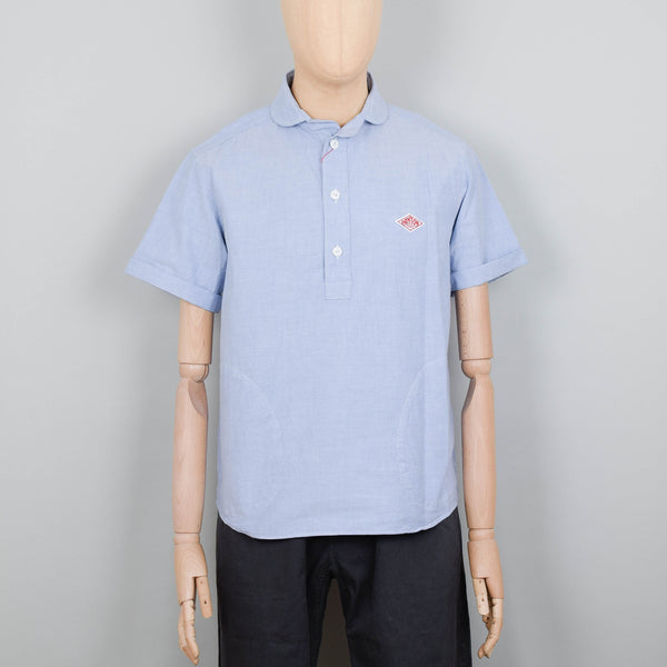 Danton Round Collar P.O Shirt S/S - Blue – Liquor Store