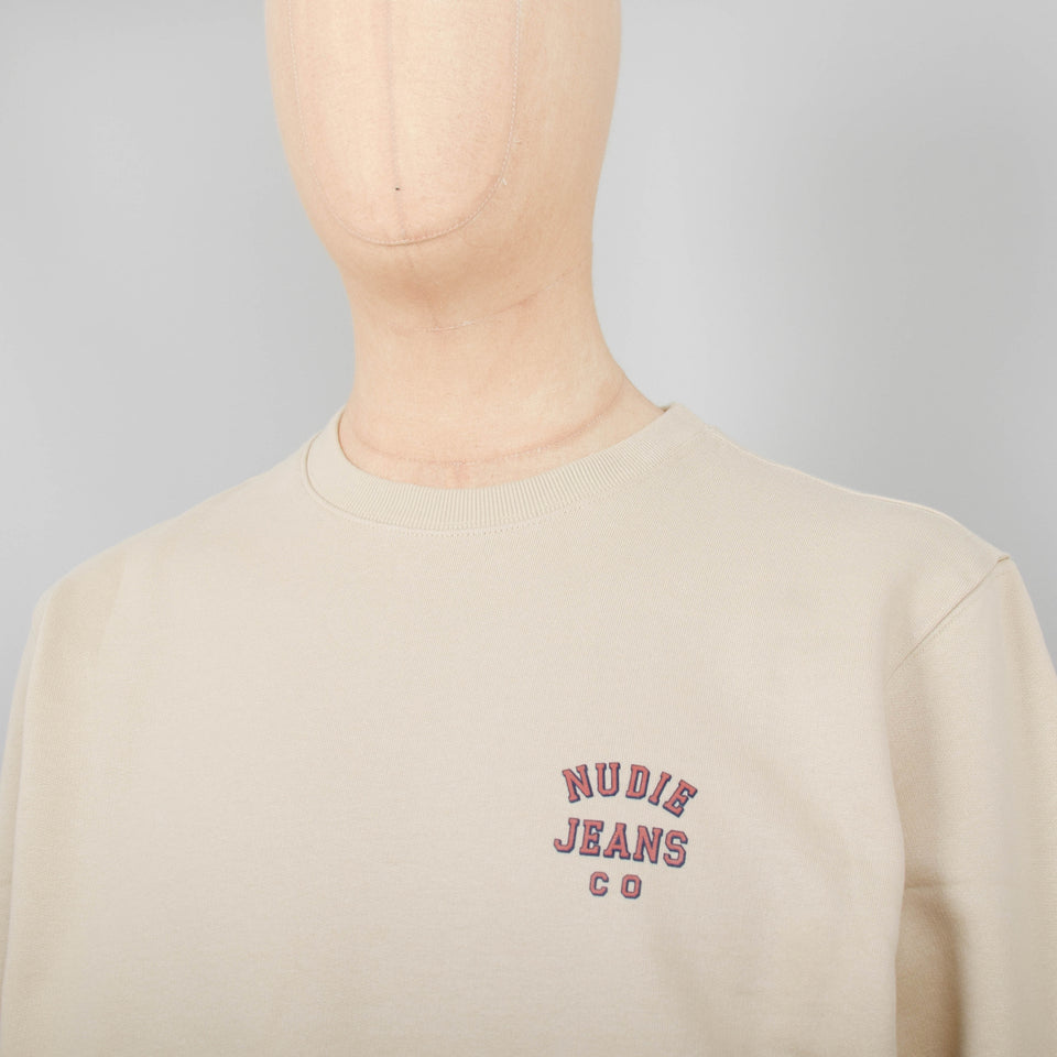 Nudie Jeans Frasse Logo Sweatshirt - Cream