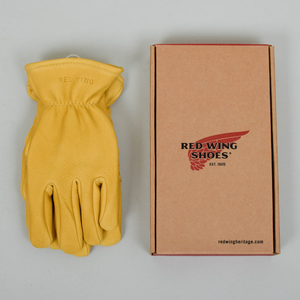 Red Wing Leather Lined Gloves - Yellow