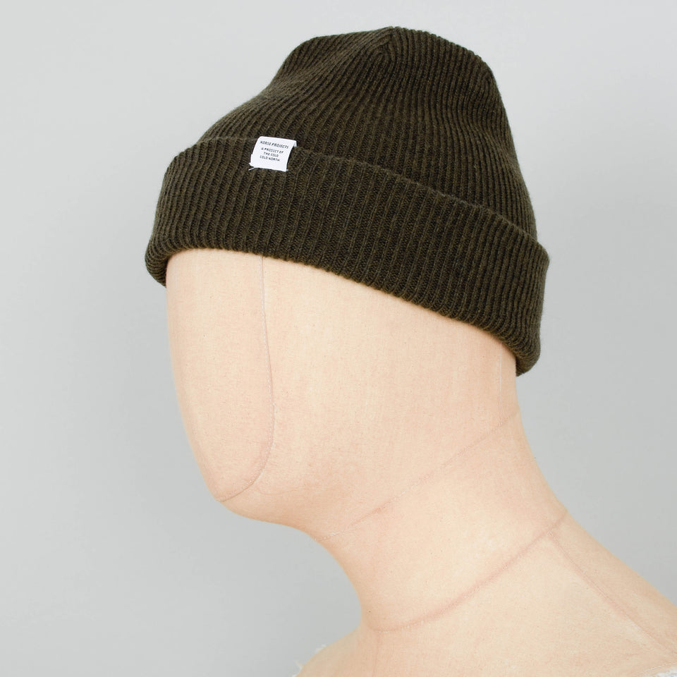 Norse Projects Beanie - Dark Olive