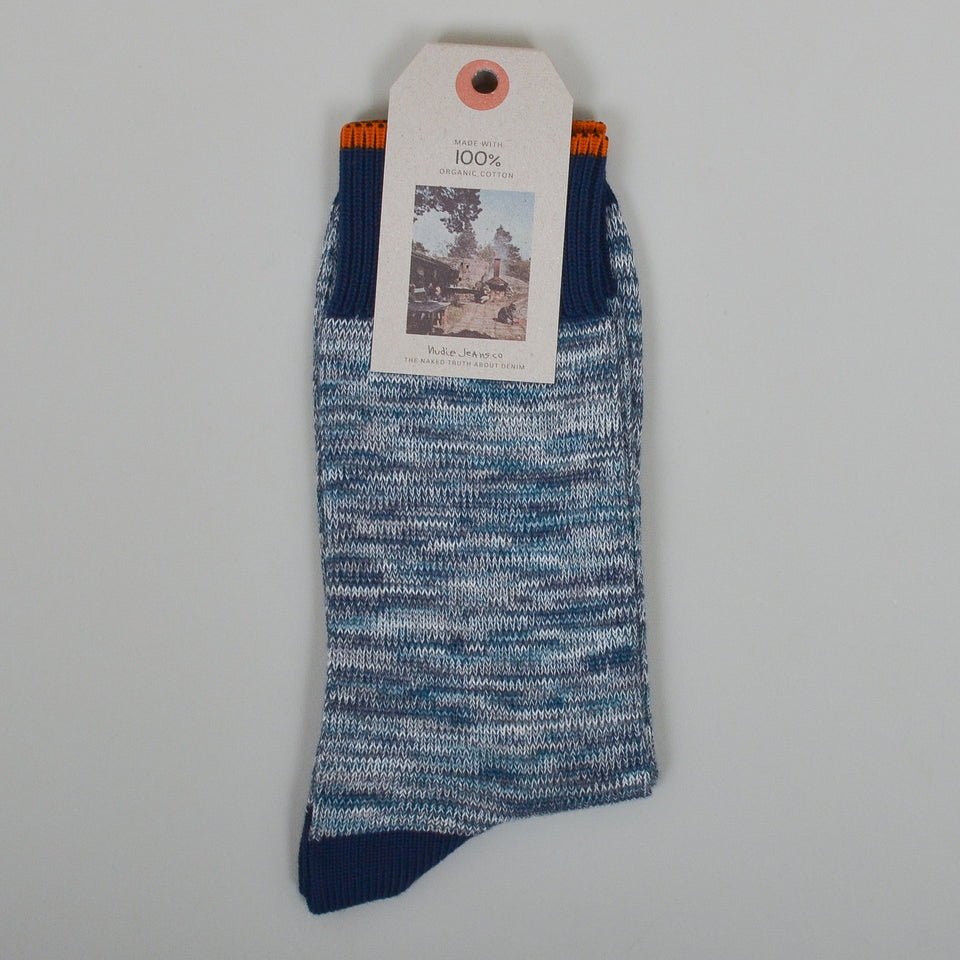 Nudie Rasmusson Multi Yarn Socks - B20/Blue