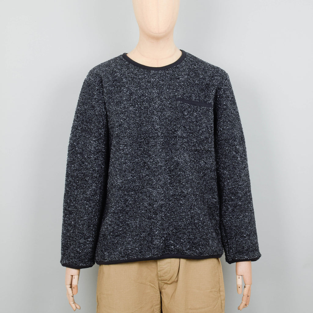 Universal Works Lancaster Crew Shakespeare Fleece Charcoal Liquor Store