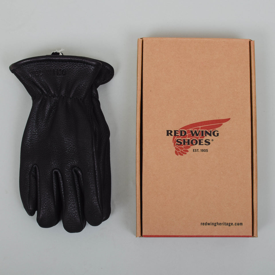 Red Wing Leather Lined Gloves - Black