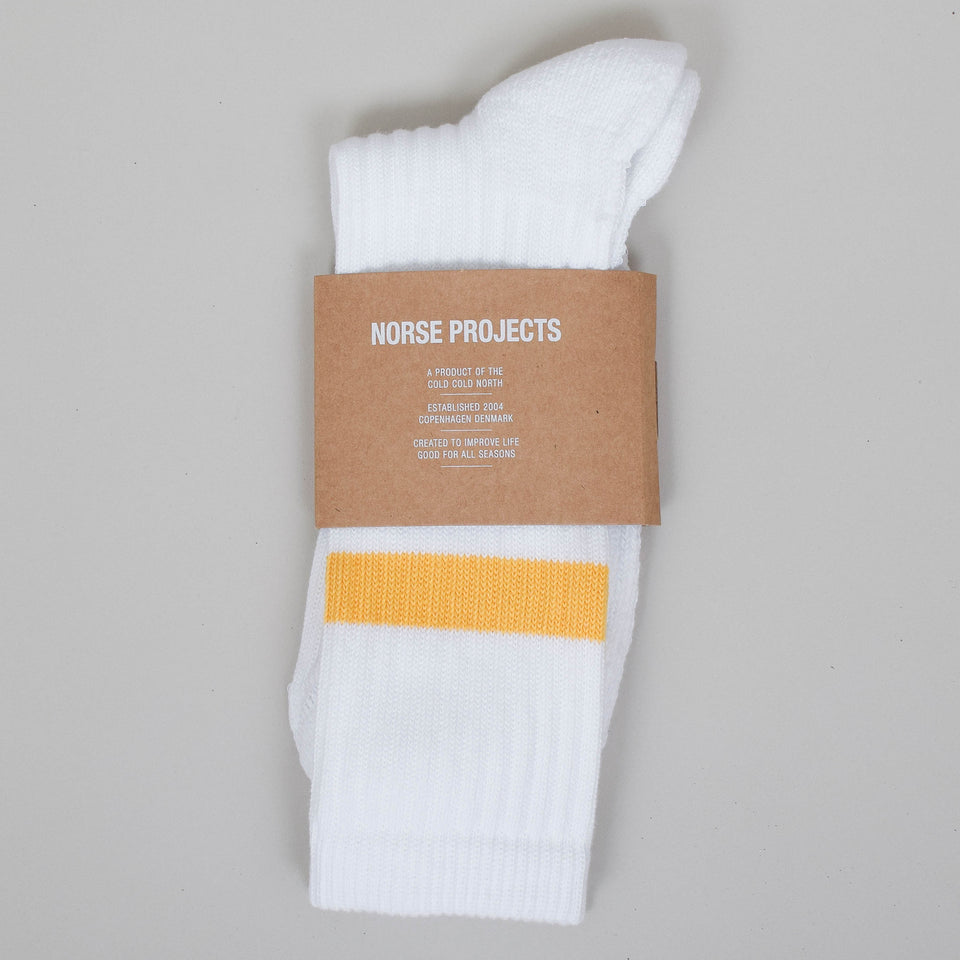 Norse Projects Bjarki Cotton Sport Sock - Light Yellow