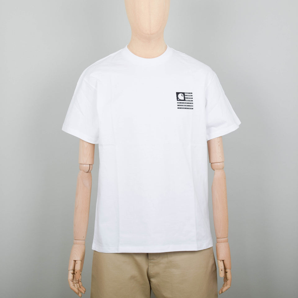 Carhartt WIP S/S Label State Flag T-Shirt - White