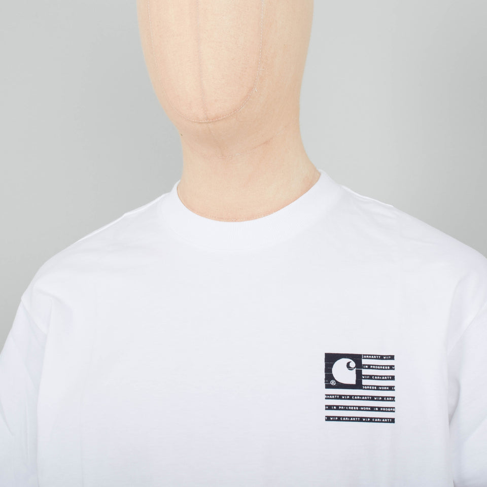 Carhartt WIP S/S Label State Flag T-Shirt - White