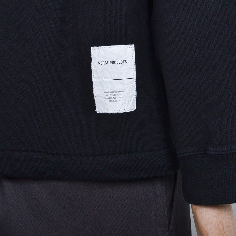 Norse Projects Fraser Tab Series Sweat - Black