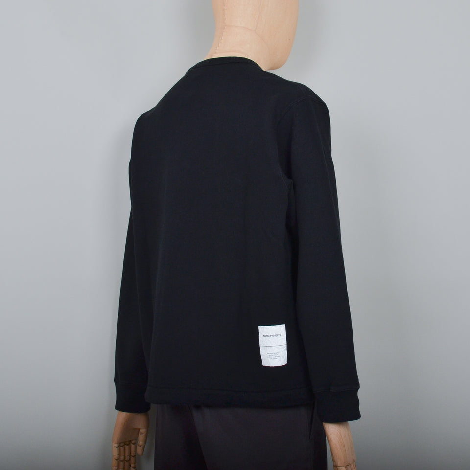 Norse Projects Fraser Tab Series Sweat - Black