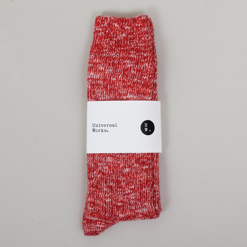 Universal Works Slub Sock - Red