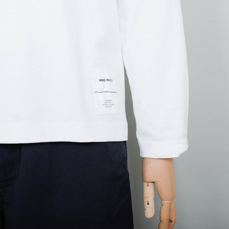Norse Projects Holger Tab Series LS T-Shirt - White