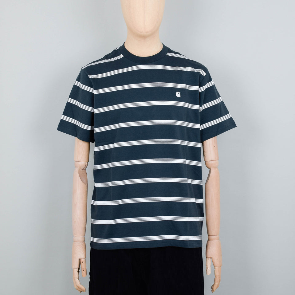 Carhartt WIP Glover Stripe T-Shirt S/S - Juniper/Wax