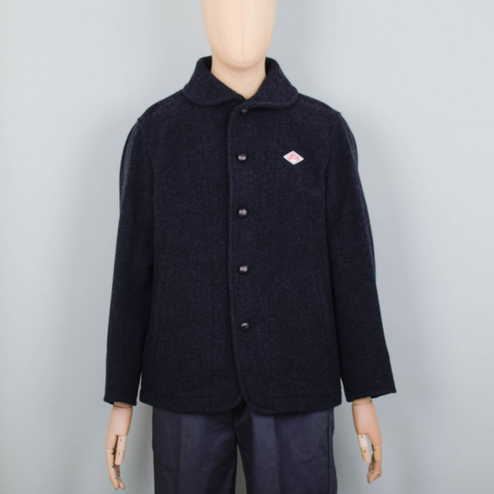 Danton Round Collar Wool Jacket A0032 - Heather Charcoal