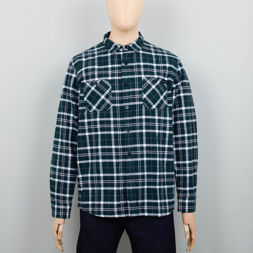 Edwin Labour Shirt Heavy Brushed Cotton Flannel Check - Pine