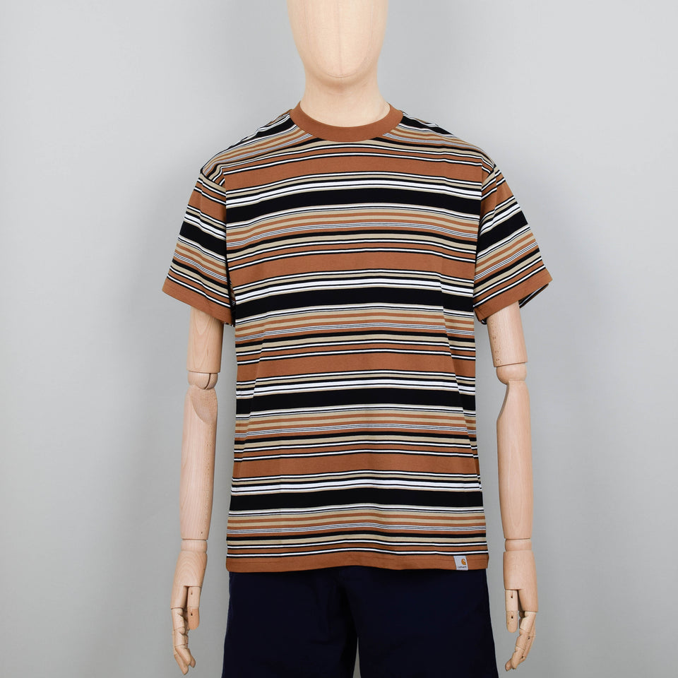 Carhartt WIP Lafferty Stripe T-Shirt - Hamilton Brown