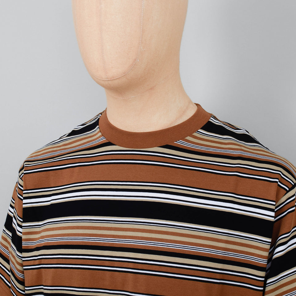 Carhartt WIP Lafferty Stripe T-Shirt - Hamilton Brown